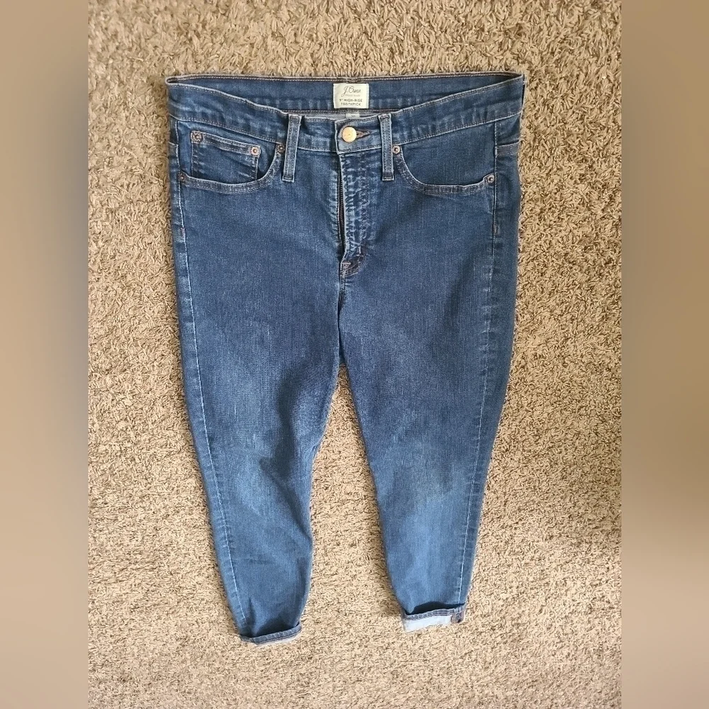 J.Crew High Rise Toothpick Jeans Light Wash Size 30 Skinny